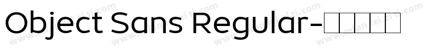 Object Sans Regular字体转换
